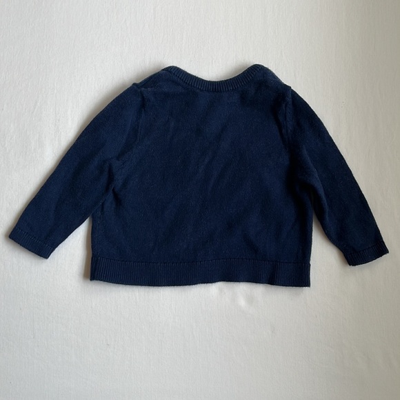 Carter's Baby Girl Navy Blue Cardigan Sweater Size 3 Months - Picture 3 of 4